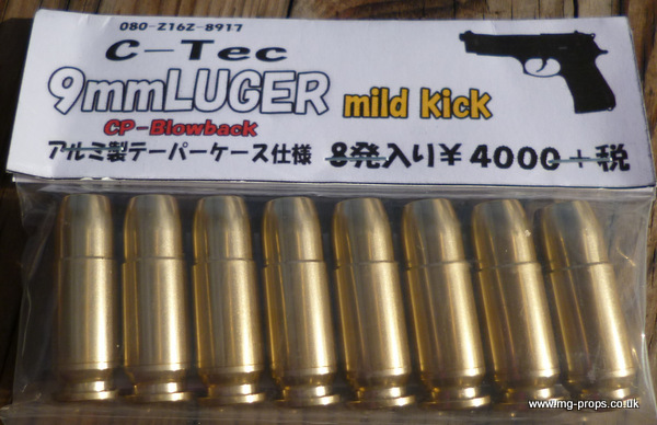 9mm Lightweight/ Mild kick blowback cartridges: € 3.80 / £ 3.20 each (reusa...